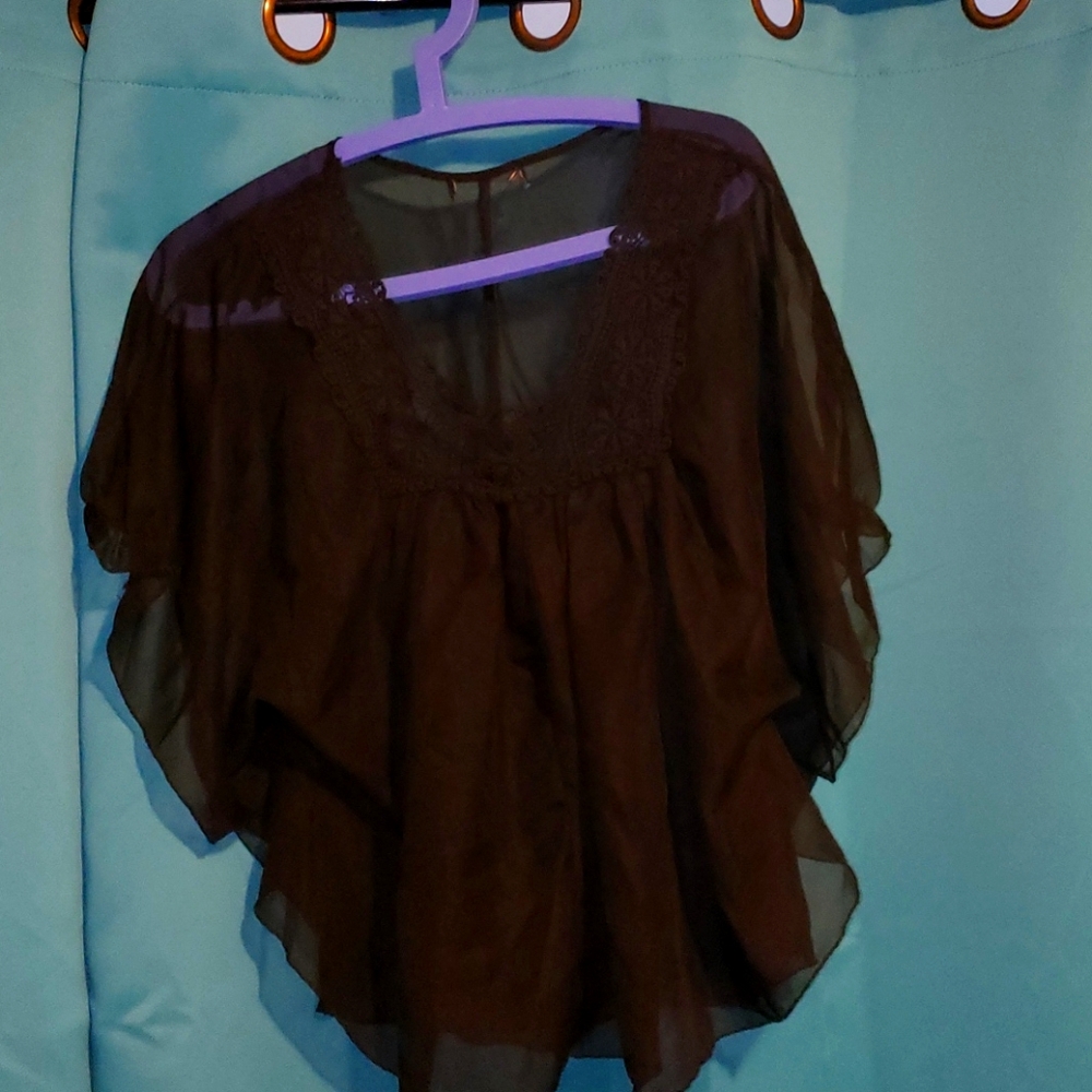 Lace See Through Shirt
